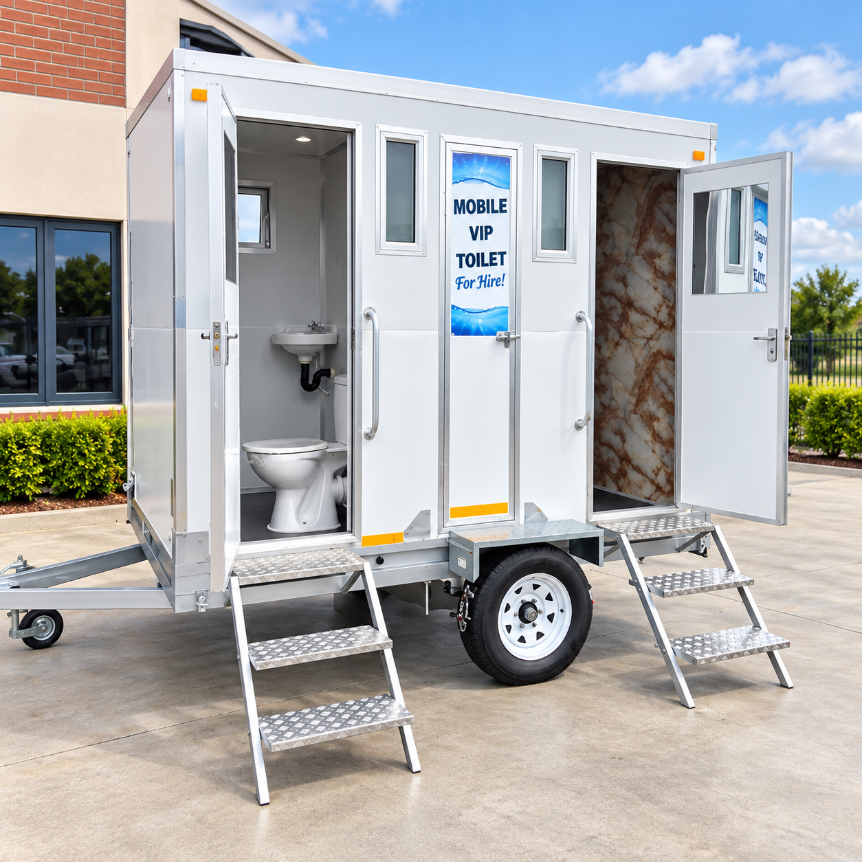 Mobile VIP Toilet Trailer for Hire